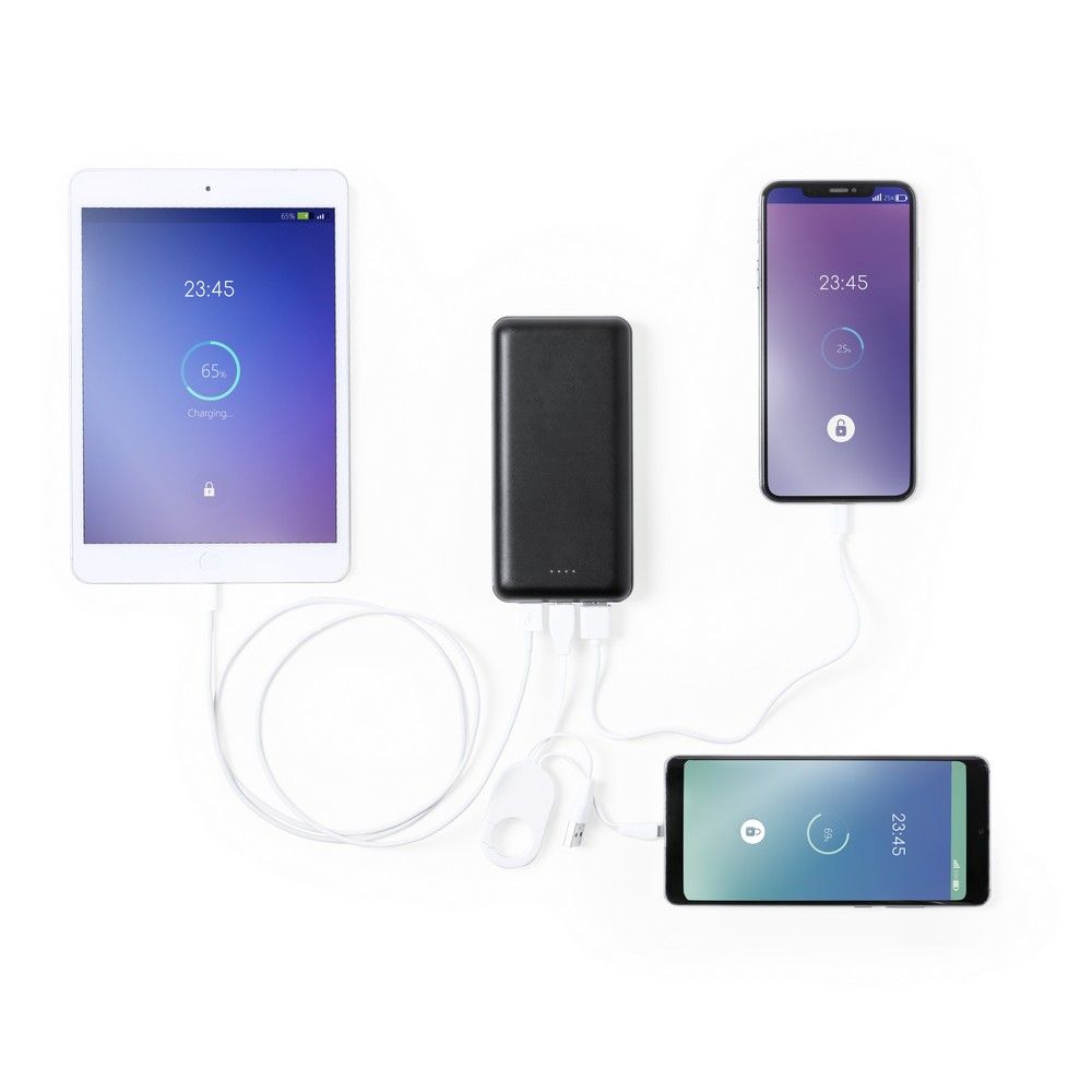 Повербанк 20000 mAh, 2 USB виходи та USB type C вихід/вхід