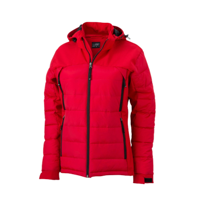 Куртка женская с Softshell вставками James Nicholson, красный
