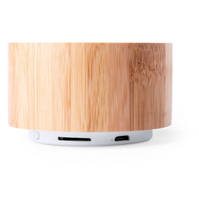 Бездротова колонка-радіо BT 4.2 3W, USB, з бамбука