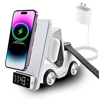 Бездротовий зарядний пристрій DriveCharge 15W з підсвічуванням та годинником