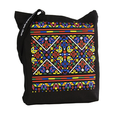 Сумка Орнамент 7 хр, 300 г/м2, чорна