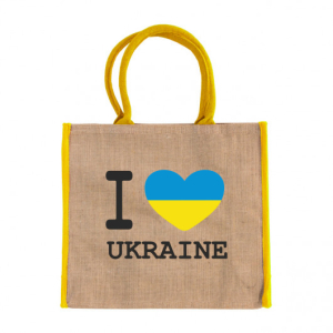 Сумка з джуту I love Ukraine