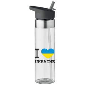 Пляшка пластикова I love Ukraine